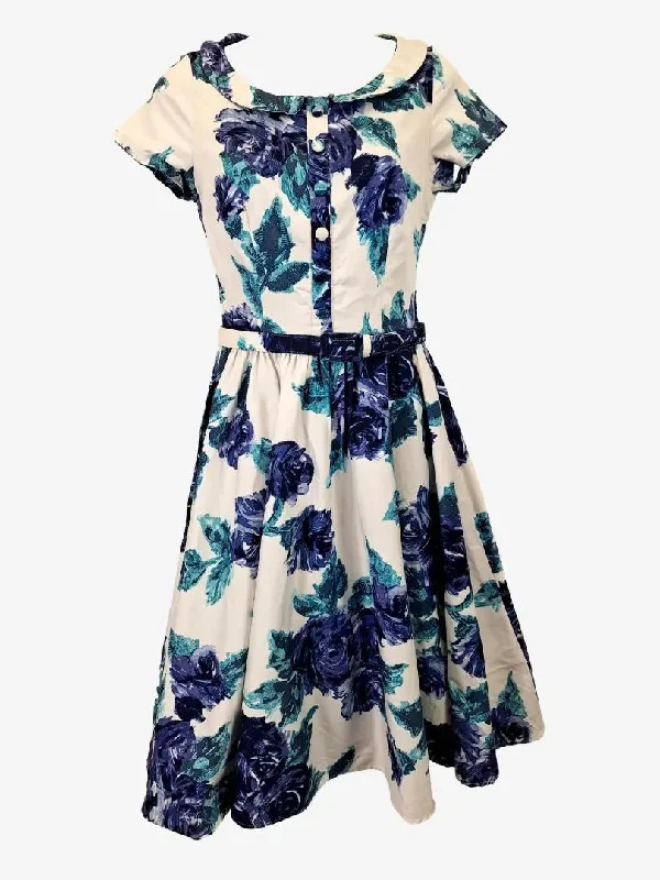 Pimp Couture Aqua Rose Afternoon Tea Dress Size M