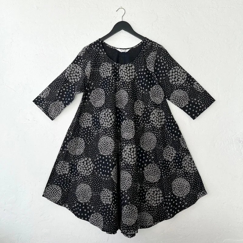 A-Line Dress in Multi Dot Print