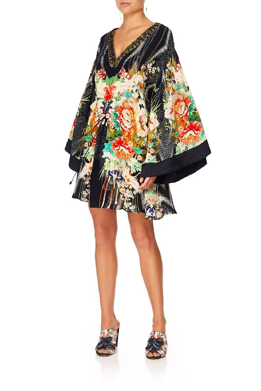 V-NECK WIDE SLEEVE DRESS QUEEN OF KINGS