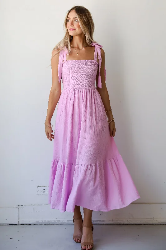 FINAL SALE - Admirable Charmer Lavender Linen Maxi Dress Trendy Button Front Maxi Dress FINAL SALE - Admirable Charmer Lavender Linen Maxi Dress Trendy Button Front Maxi Dress