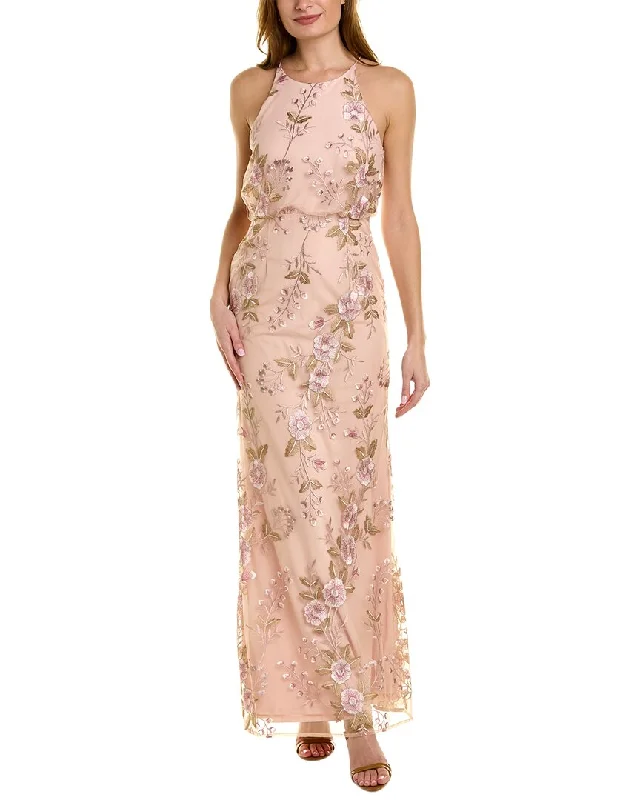 Adrianna Papell Mermaid Maxi Dress Trendy Floral Print Maxi Dress