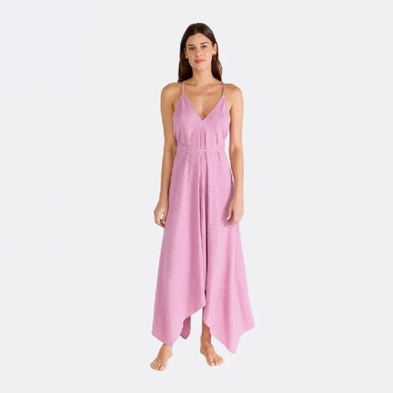 Boho Sleeveless Cross Back Handkerchief Maxi Dress (Orchid) Fashionable Printed Maxi Dress Boho Sleeveless Cross Back Handkerchief Maxi Dress (Orchid) Fashionable Printed Maxi Dress