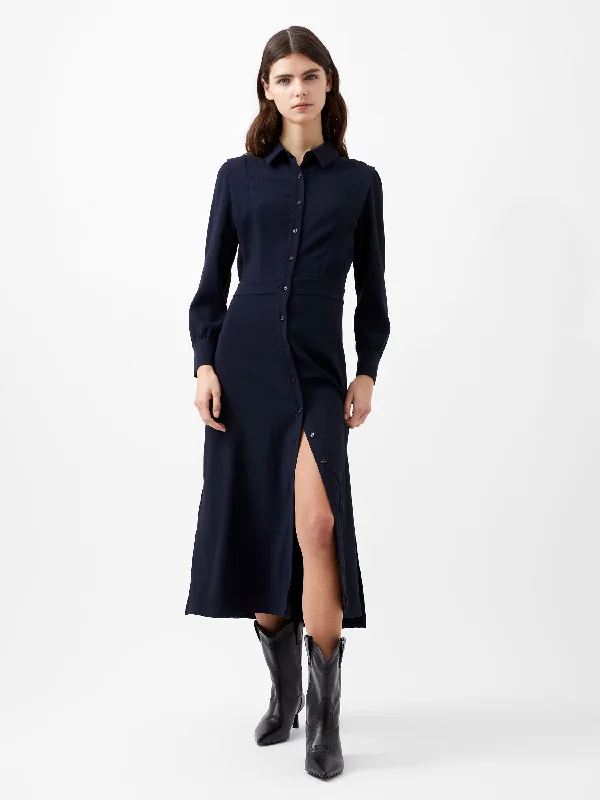 Brina Crepe Button Down Maxi Dress Fashionable Halter Neck Maxi Dress