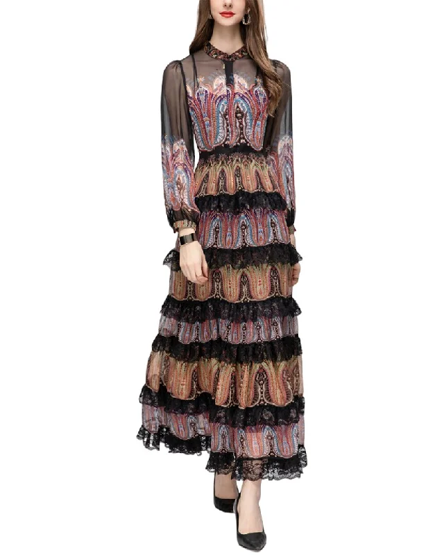 BURRYCO Maxi Dress Elegant Maxi Dress with Slit