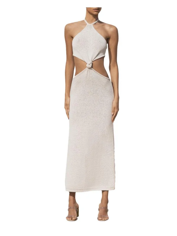 Cameron Womens Halter Long Maxi Dress Classic V-Neck Maxi Dress