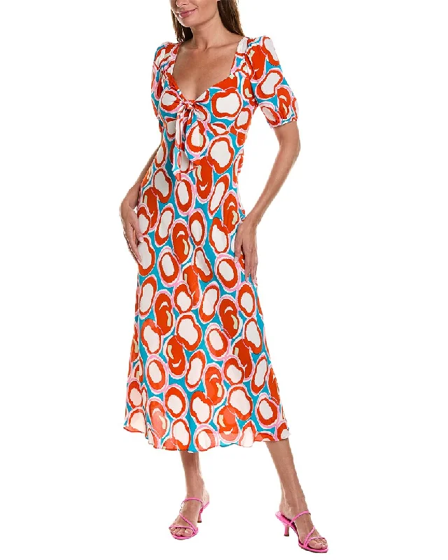 Diane von Furstenberg Teagan Maxi Dress Comfortable Fit-and-Flare Maxi Dress