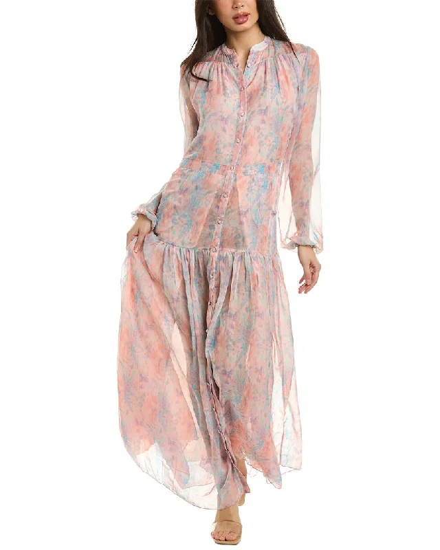 Eywasouls Malibu Natalia Maxi Dress Elegant Tiered Maxi Dress