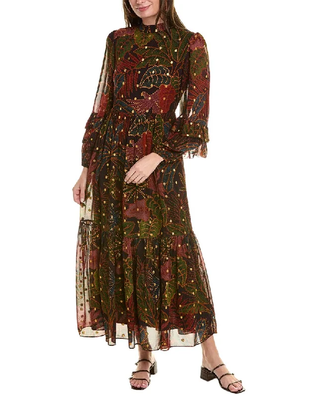 FARM Rio Rainforest Maxi Dress Comfortable Maxi Dress with Slits