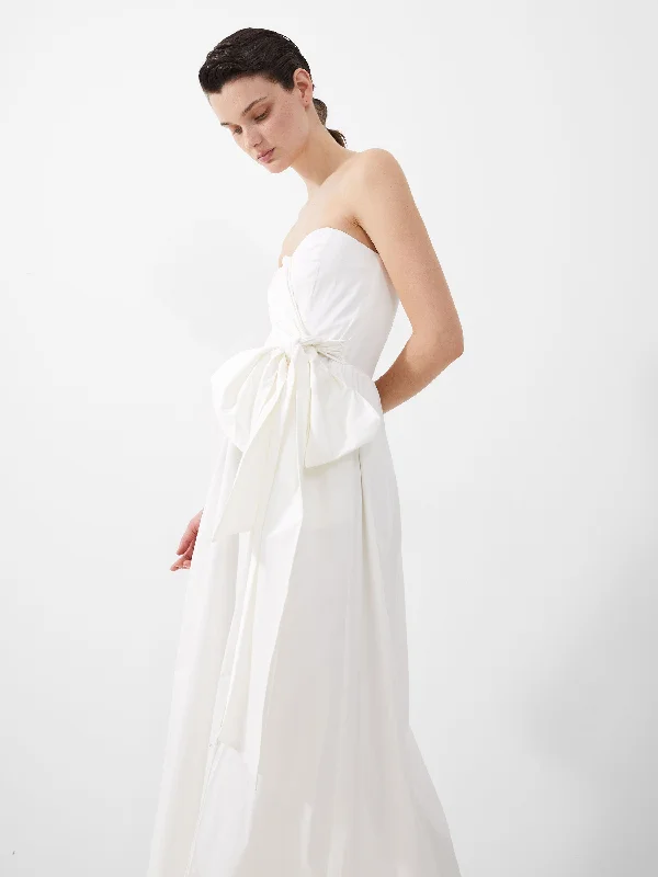 Florida Summer Strapless Maxi Dress Comfortable Cotton Maxi Dress