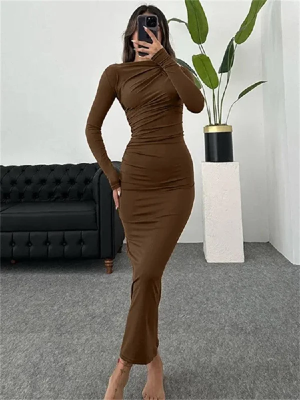 Mariam Luxe Pleated Maxi Dress Elegant Floral Maxi Dress