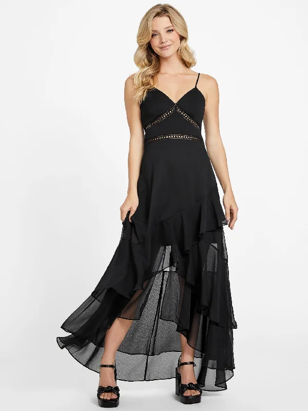 Mira Ruffled Maxi Dress Chic Off-Shoulder Maxi Dress