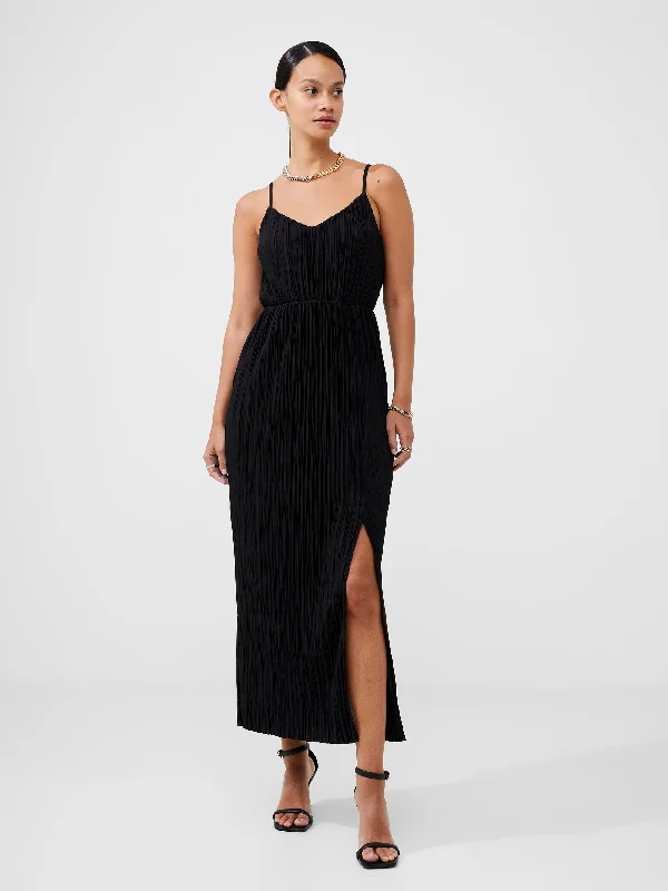 Strappy Plisse Jersey Maxi Dress Stylish Boho Chic Maxi Dress