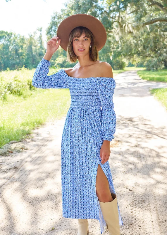 Sullivan's Island Puff Sleeve Maxi Dress Comfortable Maxi Dress with Belt