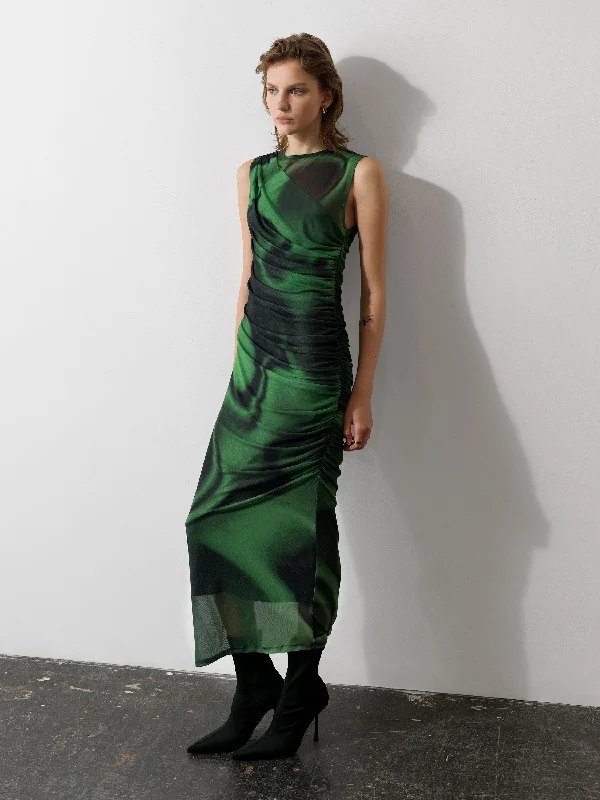Tarissa Mesh Sleeveless Maxi Dress Comfortable Casual Maxi Dress