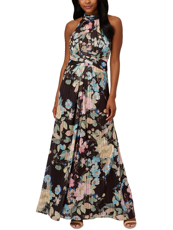 Womens Chiffon Floral Maxi Dress Trendy Floral Print Maxi Dress
