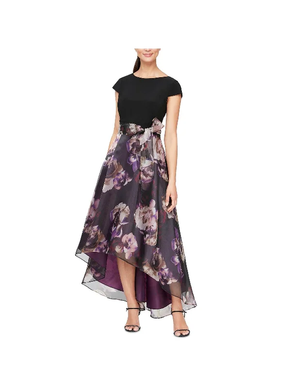Womens High Low Floral Maxi Dress Cozy Longline Maxi Dress
