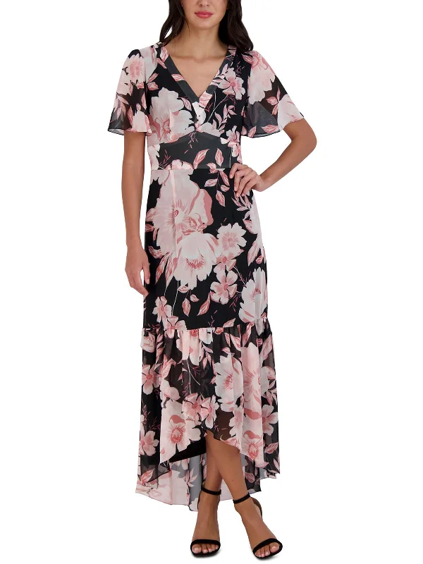 Womens Tie Back Long Maxi Dress Stylish Button-Up Maxi Dress