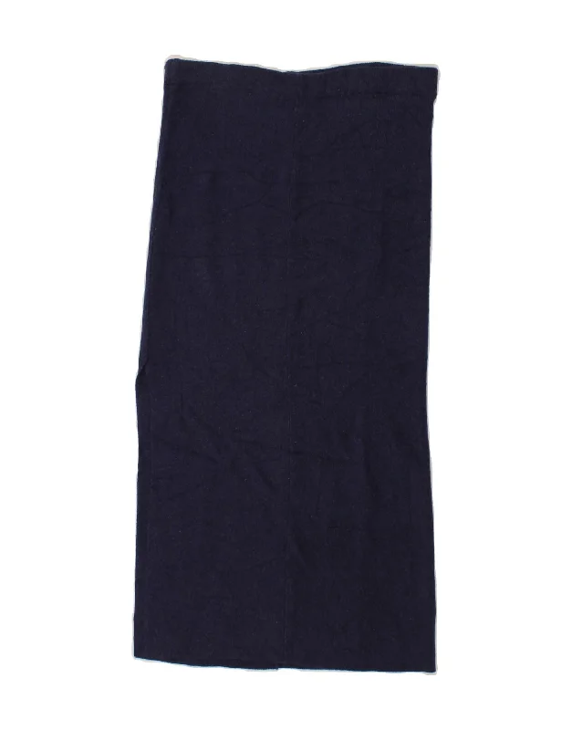 BENETTON Womens Midi Skirt XS W25 Navy Blue Cotton lightweight skirt design