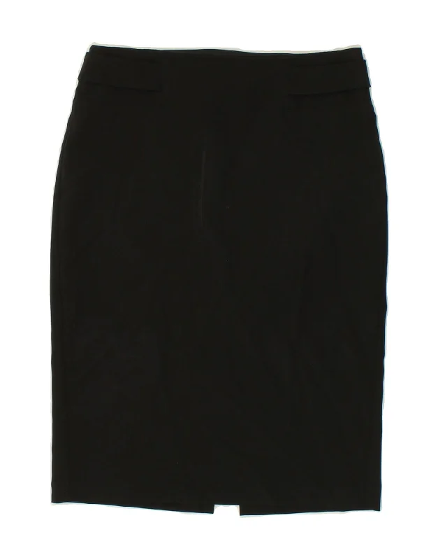 BENETTON Womens Straight Skirt W28 Medium Black a-line skirt cut