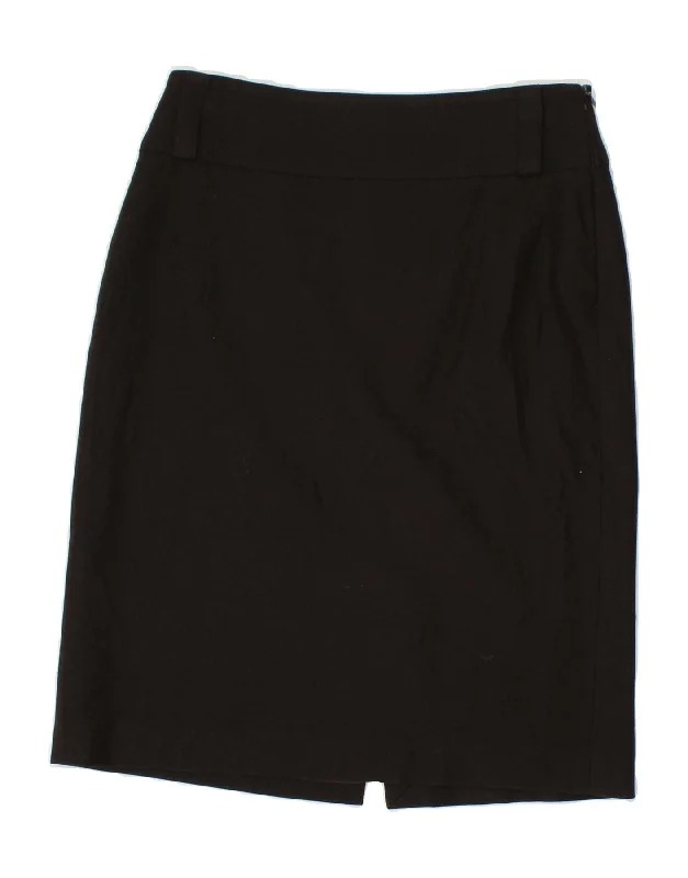 BURBERRY Womens Straight Skirt UK 12 Medium W30 Brown Wool relaxed fit skirt