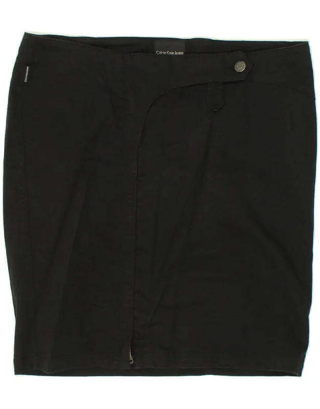 CALVIN KLEIN Womens Pencil Skirt W30 Medium Black Cotton corduroy skirt cozy