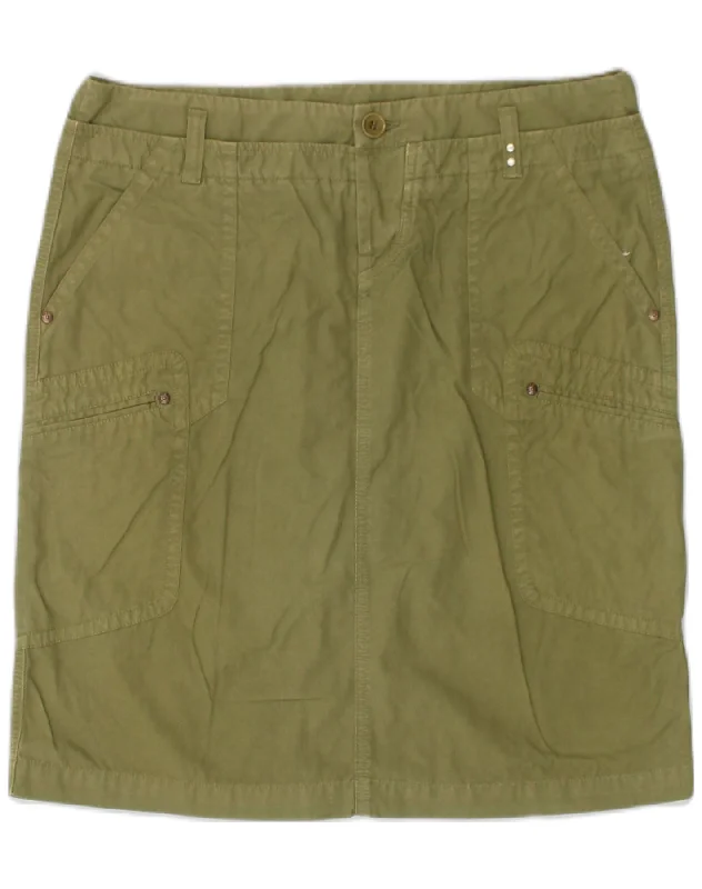GAS Womens Cargo Skirt W32 Large Khaki Cotton boho skirt vibe
