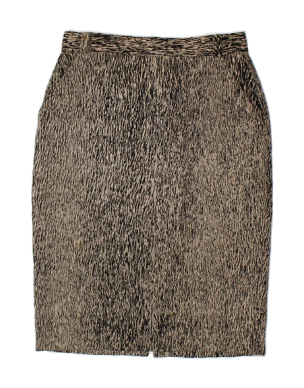 GIANNI VERSACE Womens Pencil Skirt IT 44 Medium W30 Grey Flecked Polyester seamless skirt comfort GIANNI VERSACE Womens Pencil Skirt IT 44 Medium W30 Grey Flecked Polyester seamless skirt comfort