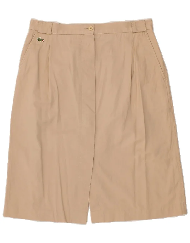 LACOSTE Womens Straight Skirt EU 44 Large W30  Beige wrap skirt elegant