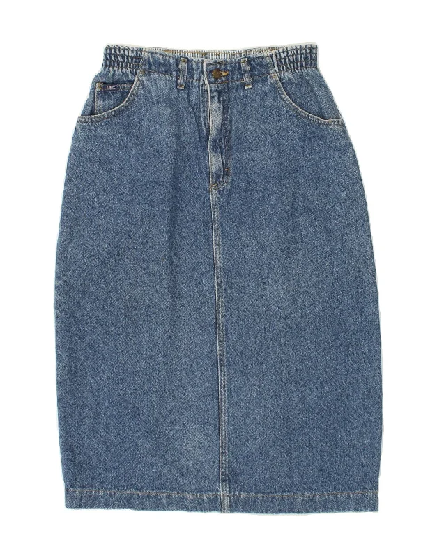LEE Womens Denim Skirt Medium W28 Blue Cotton silk skirt luxurious