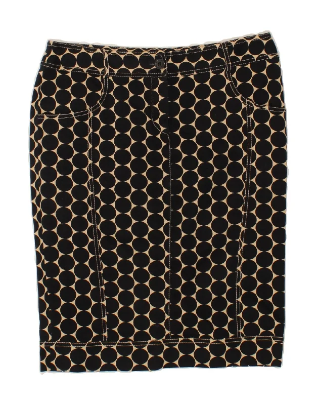 LES COPAINS Womens Pencil Skirt IT 46 Large W34  Black Polka Dot Cotton tulle skirt dreamy