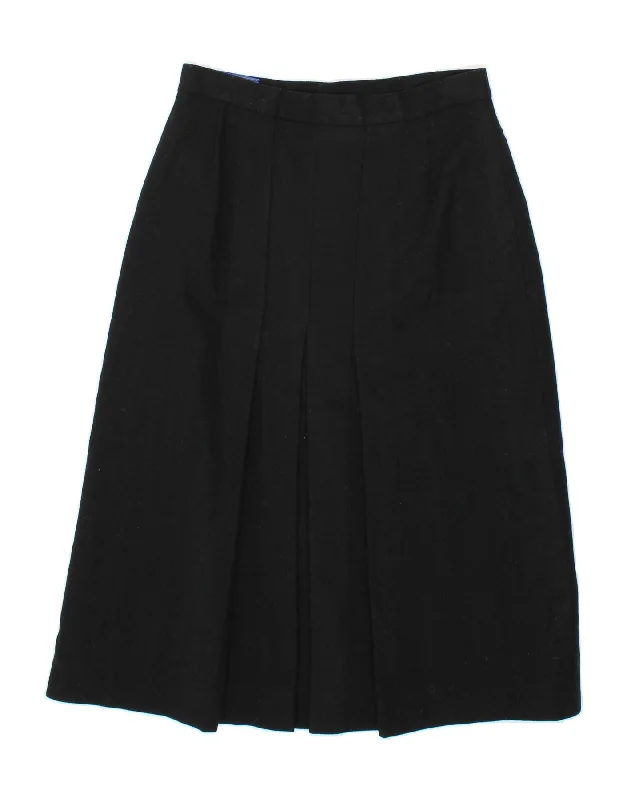PENDLETON Womens Midi Skirt W30 Medium Black high slit skirt