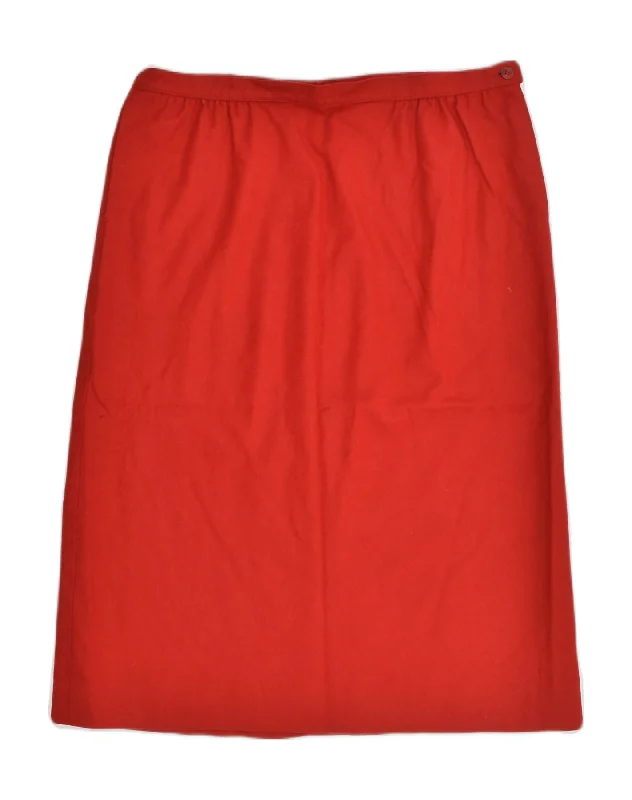 PENDLETON Womens Straight Skirt W34 Large Red Virgin Wool denim skirt classic