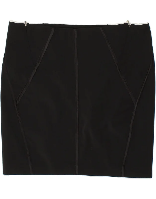 PINKO Womens Low Waist Mini Skirt UK 12 Medium W32 Black Polyester seamless skirt comfort PINKO Womens Low Waist Mini Skirt UK 12 Medium W32 Black Polyester seamless skirt comfort