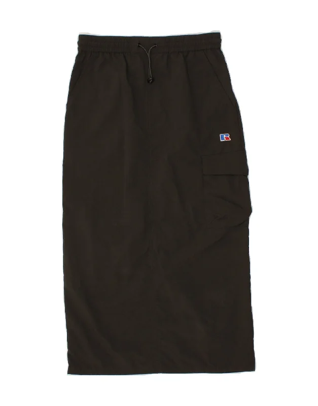RUSSELL ATHLETIC Womens Cargo Skirt UK 6 XS W26  Khaki Polyamide linen skirt light