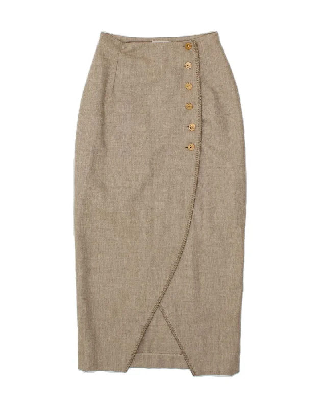 SPORT STAFF Womens Maxi Skirt IT 42 Medium W26  Grey New Wool maxi skirt elegant