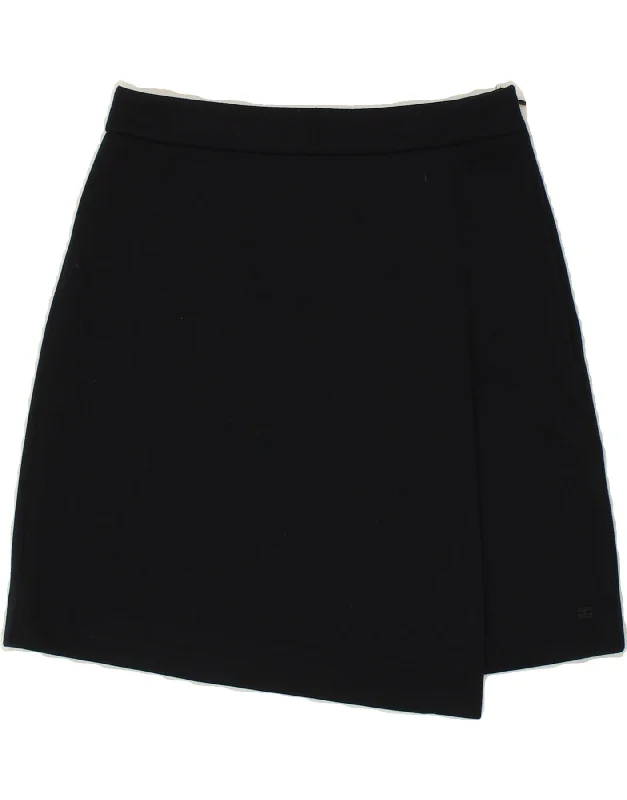 TOMMY HILFIGER Womens Wrap Skirt W34 Large  Navy Blue Polyester denim skirt stylish