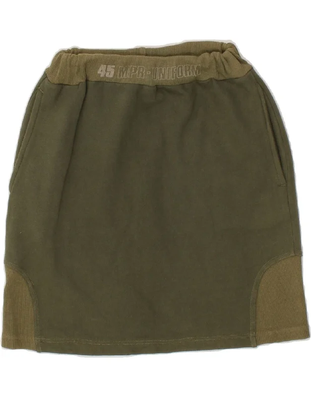 UNIFORM Womens Straight Skirt IT 44 Medium W28 Green Cotton Sports silk skirt luxurious UNIFORM Womens Straight Skirt IT 44 Medium W28 Green Cotton Sports silk skirt luxurious