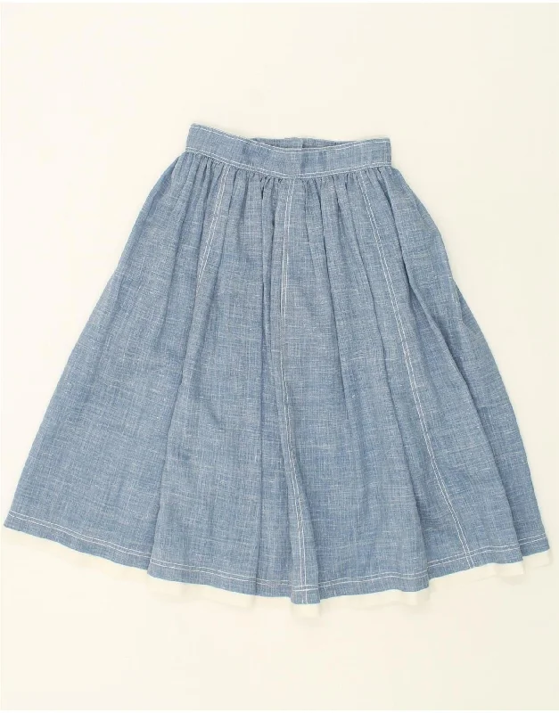 VINTAGE Womens A-Line Skirt W26 Small Blue lace skirt delicate