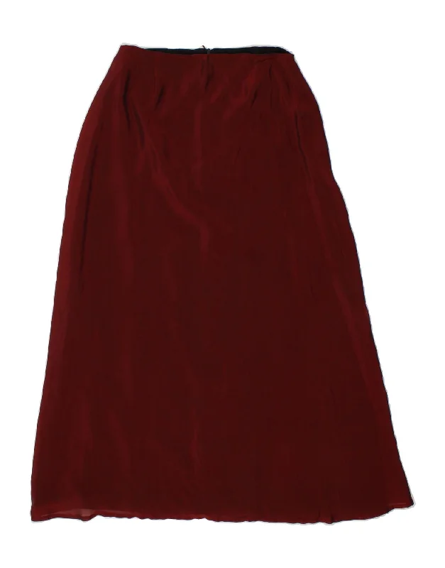 VINTAGE Womens A-Line Skirt W26 Small Red Viscose velvet skirt luxurious