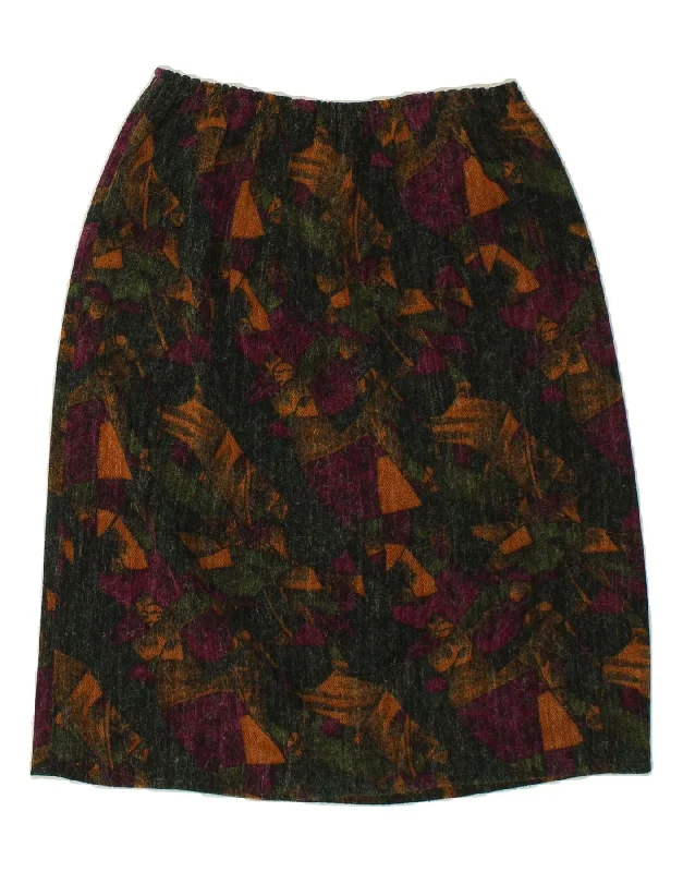 VINTAGE Womens Abstract Pattern Straight Skirt W34 Large Multicoloured lace skirt elegant VINTAGE Womens Abstract Pattern Straight Skirt W34 Large Multicoloured lace skirt elegant