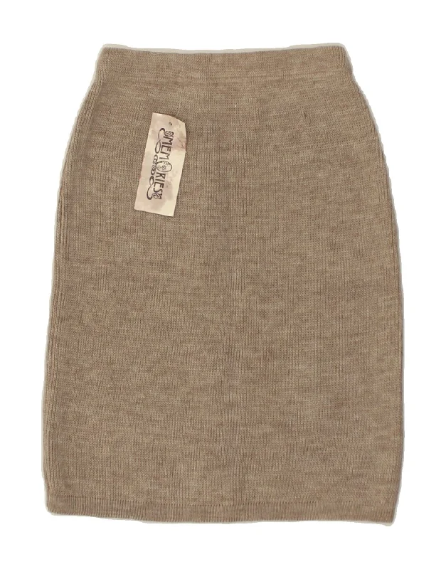 VINTAGE Womens Straight Skirt W25 Small Grey denim skirt classic