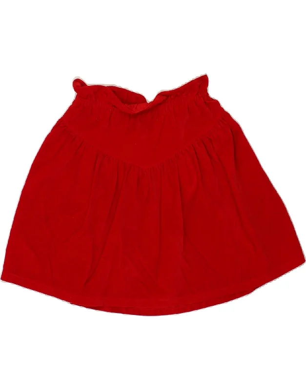 VINTAGE Womens Velvet A-Line Skirt Large W32  Red leather skirt sleek