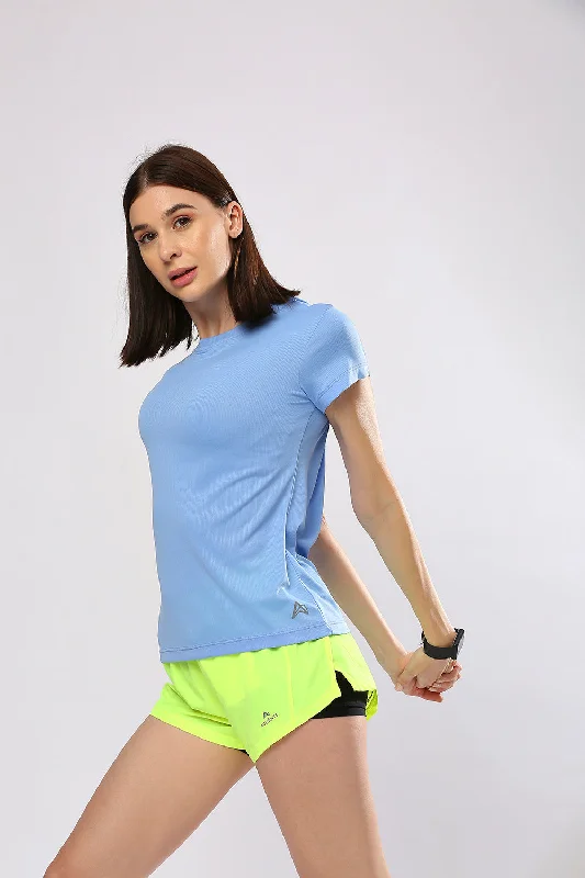 Women's Glide Tee Ribbed T-Shirt High Neck Heavyweight
