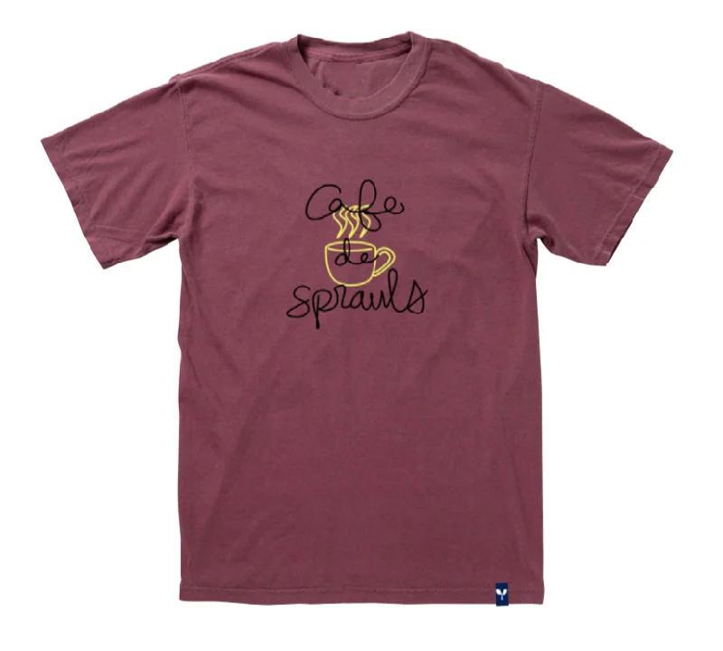 Café de sprawls Tee 6.1oz SSL-428 Mesh Blend Leather Blend Suede Blend