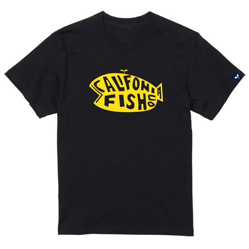 California Fish Tee 5.6oz SFL-441 Ribbed T-Shirt High Neck Heavyweight