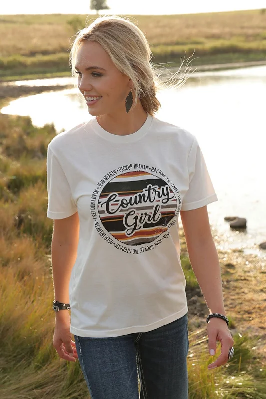 Cinch Wmns Country Girl Tee Chenille Brocade Lace