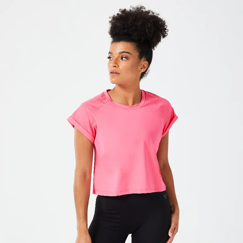 Code Boxy Tee - Hot Pink Layered Multi-layer Single Layer