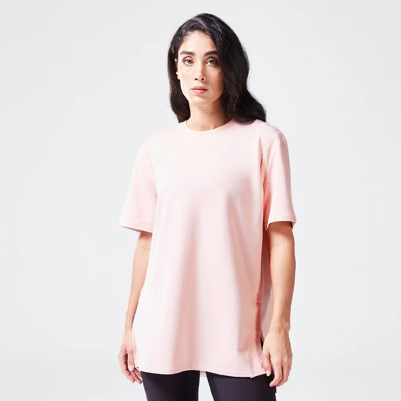 Code Oversized Drip Tee - Peach Whip Marl Front Pockets Side Pockets Patch Pockets