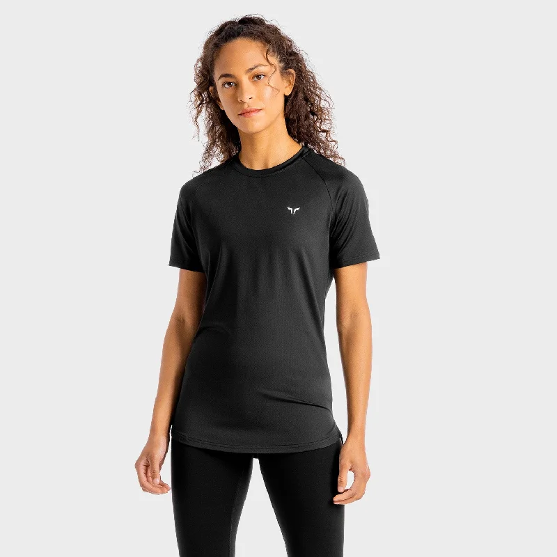 Core Mesh Tee - Onyx Striped Floral Plaid