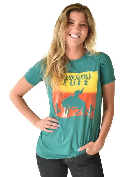 Cowgirl Tuff Short Sleeve Breathe Tee - Black Friday Sale Plaid T-Shirt Polka Dot Checkered